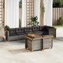 9-piece garden furniture set and gray synthetic rattan cushions by vidaXL, Garden sets - Ref: Foro24-3261894, Price: 681,54 €...