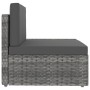 Corner sectional sofa with left armrest in gray synthetic rattan by vidaXL, Modular outdoor sofas - Ref: Foro24-49519, Price:...