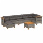 8-teiliges Gartensofa-Set und graue synthetische Rattankissen von vidaXL, Gartensets - Ref: Foro24-3261930, Preis: 578,80 €, ...