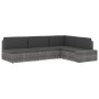 Corner sectional sofa with left armrest in gray synthetic rattan by vidaXL, Modular outdoor sofas - Ref: Foro24-49519, Price:...