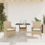 Garden dining set 3 pieces with beige glass synthetic rattan cushions by vidaXL, Garden sets - Ref: Foro24-3278609, Price: 20...