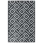 Black and white PP outdoor rug 190x290 cm by vidaXL, Outdoor protectors - Ref: Foro24-368574, Price: 62,23 €, Discount: %