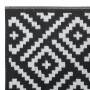 Black and white PP outdoor rug 190x290 cm by vidaXL, Outdoor protectors - Ref: Foro24-368574, Price: 62,23 €, Discount: %