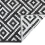 Black and white PP outdoor rug 190x290 cm by vidaXL, Outdoor protectors - Ref: Foro24-368574, Price: 62,23 €, Discount: %