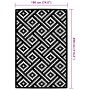 Black and white PP outdoor rug 190x290 cm by vidaXL, Outdoor protectors - Ref: Foro24-368574, Price: 62,23 €, Discount: %