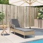 Lounger with beige synthetic rattan cushion 63x200x81 cm by vidaXL, Loungers - Ref: Foro24-368302, Price: 169,09 €, Discount: %