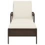 Lounger with brown synthetic rattan cushion 63x200x81 cm by vidaXL, Loungers - Ref: Foro24-368300, Price: 162,39 €, Discount: %