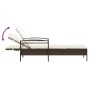 Lounger with brown synthetic rattan cushion 63x200x81 cm by vidaXL, Loungers - Ref: Foro24-368300, Price: 162,39 €, Discount: %