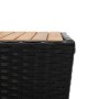 Table and chairs with cushions 3 pieces synthetic rattan black glass by vidaXL, Garden sets - Ref: Foro24-3278745, Price: 188...