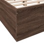 Estructura de cama madera de ingeniería marrón roble 160x200 cm de vidaXL, Camas y somieres - Ref: Foro24-3281006, Precio: 12...