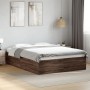 Oak brown engineered wood bed frame 120x200 cm by vidaXL, Beds and slatted bases - Ref: Foro24-3281027, Price: 116,75 €, Disc...