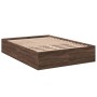 Oak brown engineered wood bed frame 120x200 cm by vidaXL, Beds and slatted bases - Ref: Foro24-3281027, Price: 116,75 €, Disc...