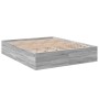 Sonoma gray engineered wood bed frame 150x200 cm by vidaXL, Beds and slatted bases - Ref: Foro24-3281012, Price: 125,97 €, Di...