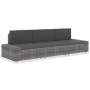 Gray Synthetic Rattan 3 Seater Sectional Sofa by vidaXL, Modular outdoor sofas - Ref: Foro24-49526, Price: 315,88 €, Discount: %