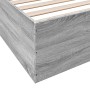 Estructura de cama madera de ingeniería gris Sonoma 200x200 cm de vidaXL, Camas y somieres - Ref: Foro24-3280991, Precio: 139...