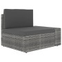 Gray Synthetic Rattan 3 Seater Sectional Sofa by vidaXL, Modular outdoor sofas - Ref: Foro24-49526, Price: 315,88 €, Discount: %