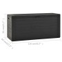 Anthracite gray garden storage box 116x44x55 cm by vidaXL, Outdoor storage boxes - Ref: Foro24-49445, Price: 69,99 €, Discoun...