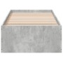 Concrete gray engineered wood bed frame 90x200cm by vidaXL, Beds and slatted bases - Ref: Foro24-3281059, Price: 89,99 €, Dis...