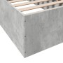 Estructura de cama madera de ingeniería gris hormigón 90x200cm de vidaXL, Camas y somieres - Ref: Foro24-3281059, Precio: 91,...