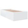 Estructura de cama madera de ingeniería blanca 75x190 cm de vidaXL, Camas y somieres - Ref: Foro24-3280979, Precio: 100,31 €,...