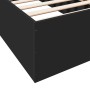 Black engineered wood bed frame 100x200 cm by vidaXL, Beds and slatted bases - Ref: Foro24-3281050, Price: 96,17 €, Discount: %