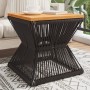 Black acacia wood wire base coffee table 38x38x38 cm by vidaXL, Garden tables - Ref: Foro24-365636, Price: 73,42 €, Discount: %