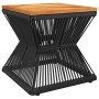 Black acacia wood wire base coffee table 38x38x38 cm by vidaXL, Garden tables - Ref: Foro24-365636, Price: 73,42 €, Discount: %