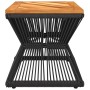 Black acacia wood wire base coffee table 38x38x38 cm by vidaXL, Garden tables - Ref: Foro24-365636, Price: 73,42 €, Discount: %