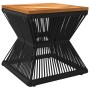 Black acacia wood wire base coffee table 38x38x38 cm by vidaXL, Garden tables - Ref: Foro24-365636, Price: 73,42 €, Discount: %