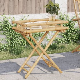 Bamboo folding tray table 60x40x68 cm by vidaXL, Trays - Ref: Foro24-366455, Price: 61,38 €, Discount: %