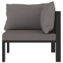 Ecksofa mit linker Armlehne anthrazitfarbenes PE-Rattan von vidaXL, Modulare Sofas für den Außenbereich - Ref: Foro24-49397, ...