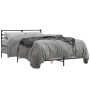 Estructura cama madera ingeniería metal gris Sonoma 120x200 cm de vidaXL, Camas y somieres - Ref: Foro24-3280040, Precio: 142...