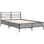 Estructura cama madera ingeniería metal gris Sonoma 120x200 cm de vidaXL, Camas y somieres - Ref: Foro24-3280040, Precio: 142...