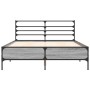 Estructura cama madera ingeniería metal gris Sonoma 120x200 cm de vidaXL, Camas y somieres - Ref: Foro24-3280040, Precio: 142...