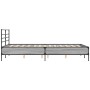 Estructura cama madera ingeniería metal gris Sonoma 120x200 cm de vidaXL, Camas y somieres - Ref: Foro24-3280040, Precio: 142...