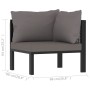 Corner sectional sofa left armrest anthracite PE rattan by vidaXL, Modular outdoor sofas - Ref: Foro24-49397, Price: 128,49 €...