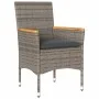 Garten-Essgruppe 5-teilig und Kissen aus synthetischem Rattan in grauem Glas von vidaXL, Gartensets - Ref: Foro24-3278724, Pr...