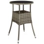 Set comedor jardín 5 pzas y cojines ratán sintético vidrio gris de vidaXL, Conjuntos de jardín - Ref: Foro24-3278724, Precio:...