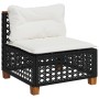 Gartensofa-Set 10-teilig mit schwarzen synthetischen Rattankissen von vidaXL, Gartensets - Ref: Foro24-3261998, Preis: 772,69...