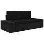 Schwarzes 2-Sitzer-Sofagarnitur aus synthetischem Rattan von vidaXL, Modulare Sofas für den Außenbereich - Ref: Foro24-49505,...