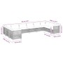 Gartensofa-Set 10-teilig mit schwarzen synthetischen Rattankissen von vidaXL, Gartensets - Ref: Foro24-3262022, Preis: 785,17...