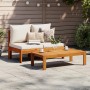 Garden sofa without armrests with cushions 2 seater acacia wood by vidaXL, Modular outdoor sofas - Ref: Foro24-367625, Price:...