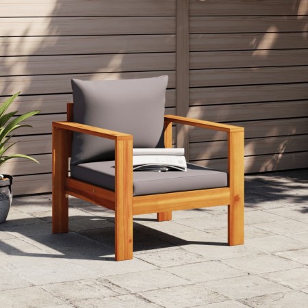 Garden armchair with solid acacia wood cushions by vidaXL, Modular outdoor sofas - Ref: Foro24-367627, Price: 113,99 €, Disco...