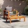 Garden armchair with solid acacia wood cushions by vidaXL, Modular outdoor sofas - Ref: Foro24-367627, Price: 113,99 €, Disco...