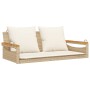 Swing bench with beige synthetic rattan cushions 109x62x40 cm by vidaXL, garden benches - Ref: Foro24-368148, Price: 124,93 €...