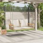 Schaukelbank mit beigen synthetischen Rattankissen 109x62x40 cm von vidaXL, Gartenbänke - Ref: Foro24-368148, Preis: 119,99 €...