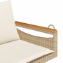 Schaukelbank mit beigen synthetischen Rattankissen 109x62x40 cm von vidaXL, Gartenbänke - Ref: Foro24-368148, Preis: 119,99 €...