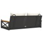 Swing bench with black synthetic rattan cushions 109x62x40 cm by vidaXL, garden benches - Ref: Foro24-368155, Price: 120,26 €...