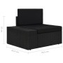 Schwarzes 2-Sitzer-Sofagarnitur aus synthetischem Rattan von vidaXL, Modulare Sofas für den Außenbereich - Ref: Foro24-49505,...