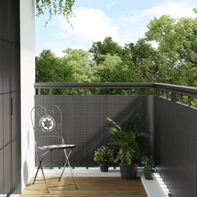 Anthracite gray synthetic rattan balcony awning 400x90 cm by vidaXL, fence panels - Ref: Foro24-156239, Price: 36,53 €, Disco...